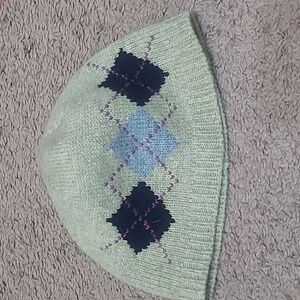 Abercrombie Beanie Green Argyle